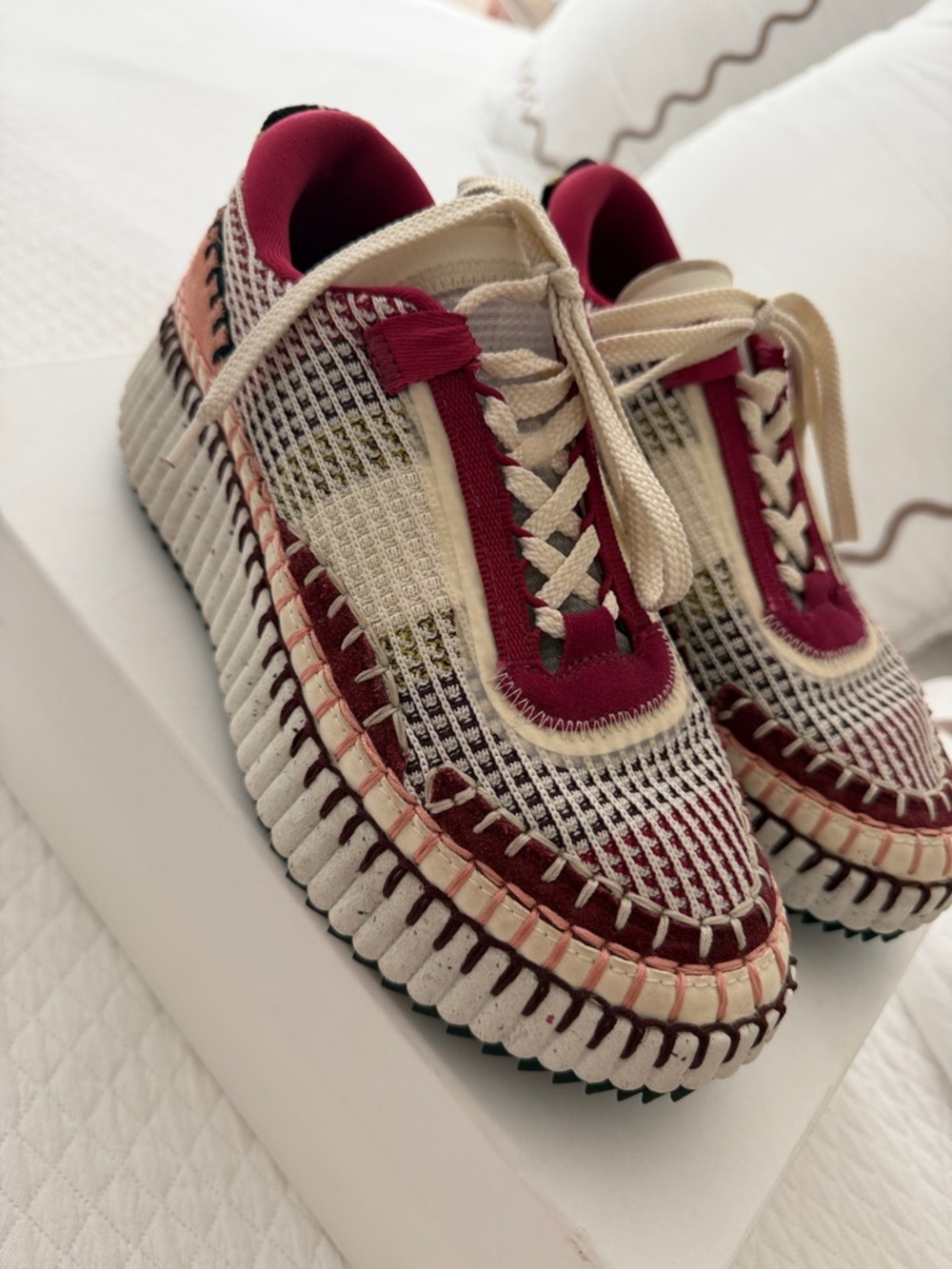Chloe Nama platform sneakers - Burgundy - size 37